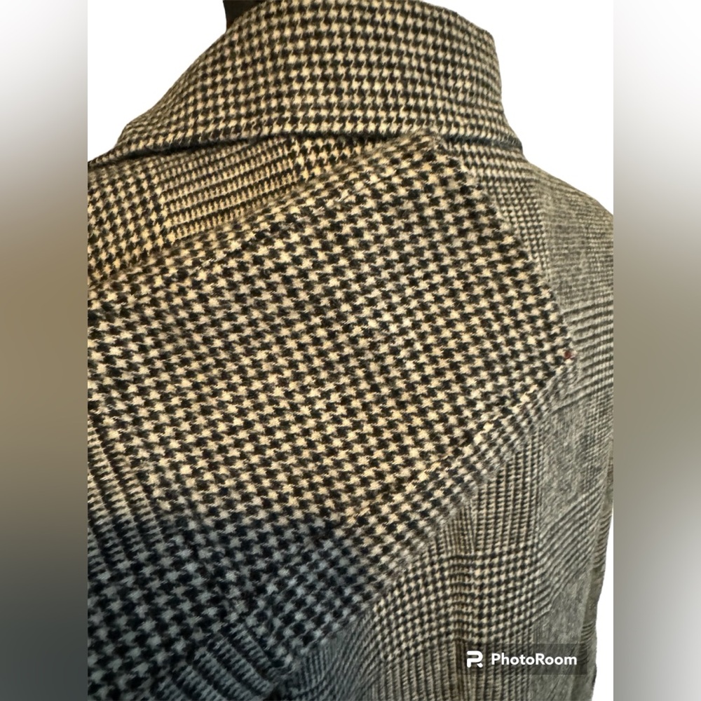 Kenneth Cole Medium Houndstooth Pattern Wool Blen… - image 6